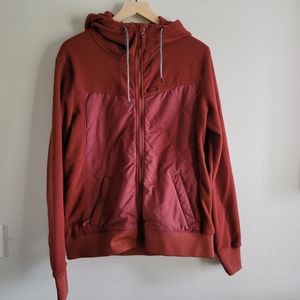 Oakley full zip hoodie, L, Rust